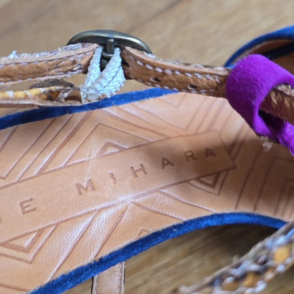 Chie Mihara Blue and Pink Heeled Shoes - Picture 9 of 9